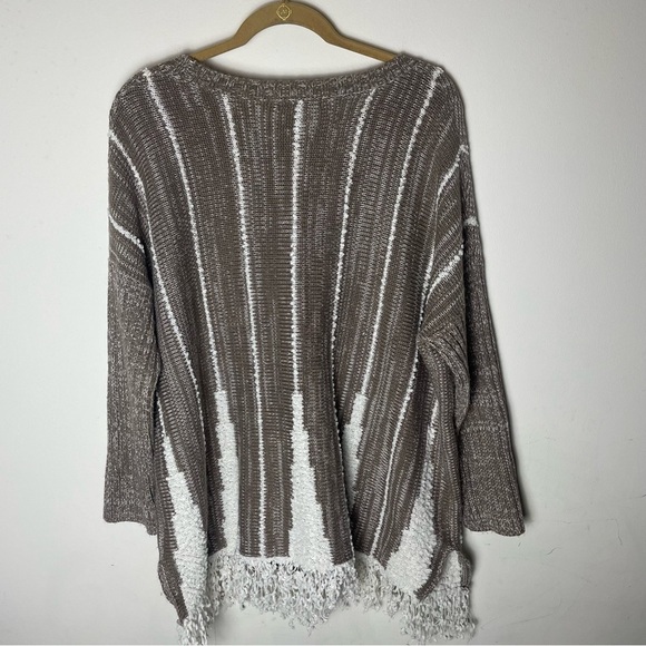 Style & Co Tan Fringe Sweater Size XL - Picture 5 of 6